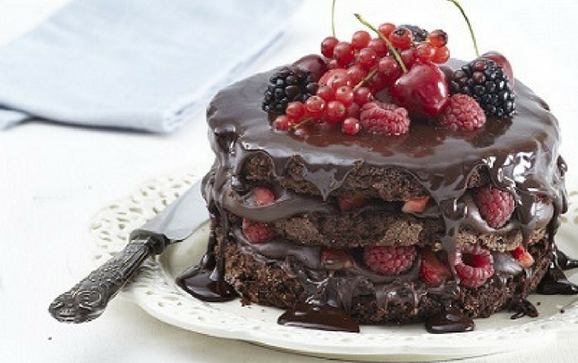 Κέικ με σοκολάτα φατζ