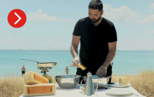 Γραβιέρα σαγανάκι: το μυστικό του σεφ Β. Βενιέρη για ωραία κρούστα (βίντεο)